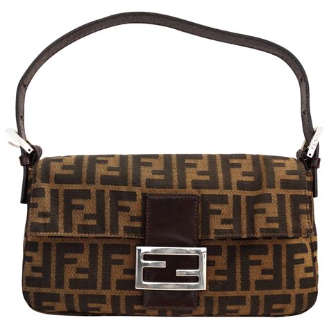 fendi vintage black monogram bag|fendi monogram baguette bag.